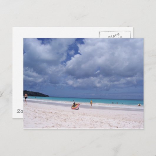 ピンクの砂浜 ポストカード (正面/裏面)