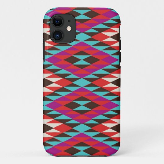 ピンクの砂漠のネイティブアメリカンパターンiPhone4場合 Case-Mate iPhoneケース (裏面)