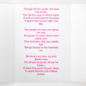 ピンクの砂漠の花びら 三つ折りカード (内部中)