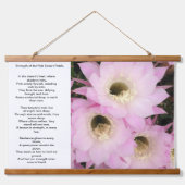 ピンクの砂漠の花びら 吊り下げ型タペストリー (正面)