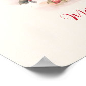 ピンクの砂糖梅の妖精のスクリプトのクリスマスポスター ポスター (角)