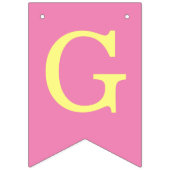 ピンクの神が4つの手紙の名前の洗礼聖餐会 バンティングフラッグ (第2の旗)