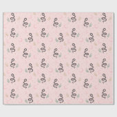 ピンクの神秘的な天空のヘビ ラッピングペーパー (フラット)