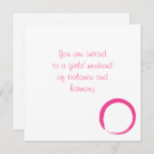 ピンクの禅のシンボル/エンソサークル 招待状 (正面/裏面)