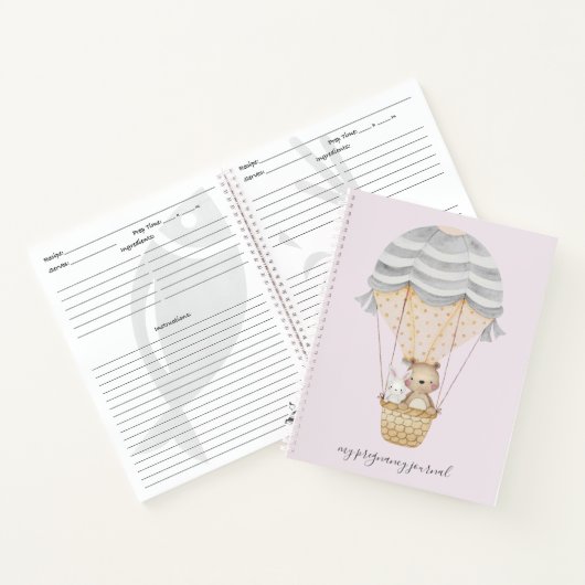 ピンクの私の妊娠ウッドランド動物の雑誌 ノートブック (内部)