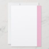 ピンクの秋のベイビーシャワー ママとパパの鳥と巣 招待状 (裏面)