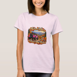 ピンクの秋の雰囲気Tシャツ Tシャツ