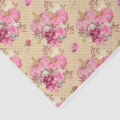 ピンクの秋秋のカボチャと水彩の花 薄葉紙 (詳細)