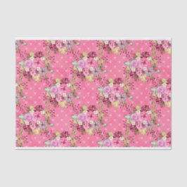 ピンクの秋秋のカボチャと水彩の花 薄葉紙