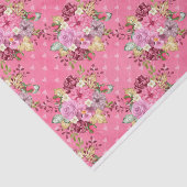 ピンクの秋秋のカボチャと水彩の花 薄葉紙 (詳細)