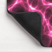 ピンクの稲妻の背景 マウスパッド (コーナー)