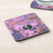 ピンクの穴から緑 コースター (左側)