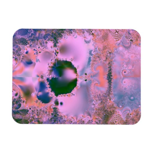 ピンクの穴から緑 マグネット (横)