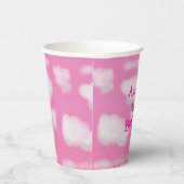 ピンクの空とフワフワの雲の誕生日 紙コップ (右)