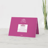 ピンクの空と蘭のカードを持つ抽象芸術の風景 サンキューカード (裏面)