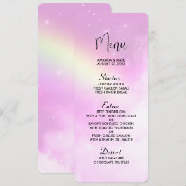 ピンクの空にレモンイエローの虹 招待状