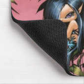 ピンクの空の妖精のマウスパッド マウスパッド (コーナー)