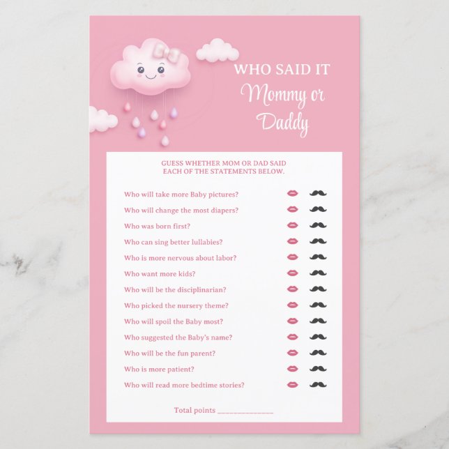 ピンクの空の白ふわふわの雲9ママまたはパパ (正面)