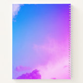 ピンクの空の背景スパイラルアートスケッチブック ノートブック (裏面)