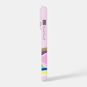 ピンクの空の虹 iPhoneケース (左側面)
