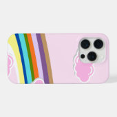 ピンクの空の虹 iPhoneケース (裏面横)