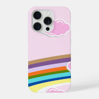 ピンクの空の虹 iPhone 15 PROケース
