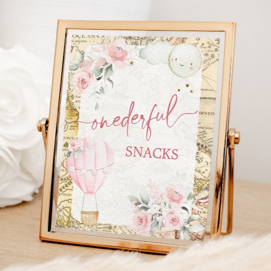 ピンクの空気バルーンは彼女は優れたスナックの看板ではない ポスター