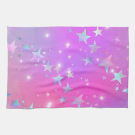 ピンクの空 キッチンタオル