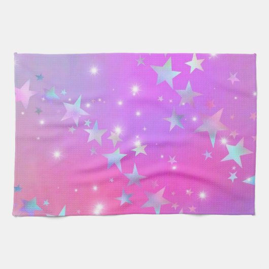 ピンクの空 キッチンタオル (横)