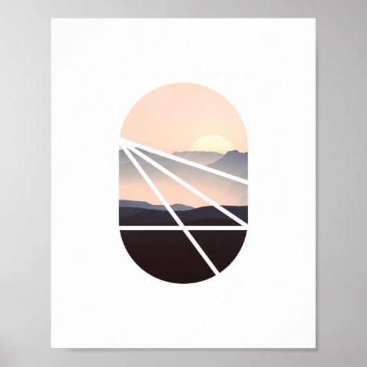 ピンクの空 |抽象芸術写真ポスター ポスター (正面)