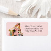 ピンクの窓庭 ラベル (インサイチュ)