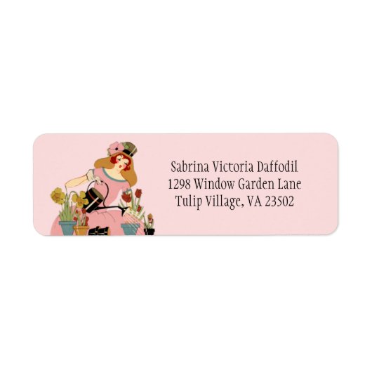 ピンクの窓庭 ラベル (正面)