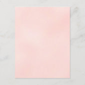 ピンクの童話のお城のようなウェディングパーティー エンクロージャーカード (裏面)