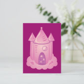ピンクの童話の城 ポストカード (スタンド正面)