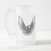 ピンクの競争の鳥 フロストグラスビールジョッキ (左)