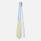 ピンクの笑うゾウ ネクタイ (正面)