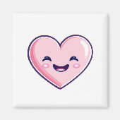 ピンクの笑顔のハートキッチンアクセサリー>マグネット マグネット (正面)