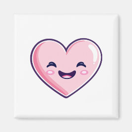 ピンクの笑顔のハートキッチンアクセサリー>マグネット マグネット