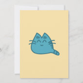 ピンクの笑顔の子猫の赤ちゃんシャワー 招待状 (裏面)