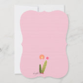 ピンクの第5誕生日 招待状 (裏面)