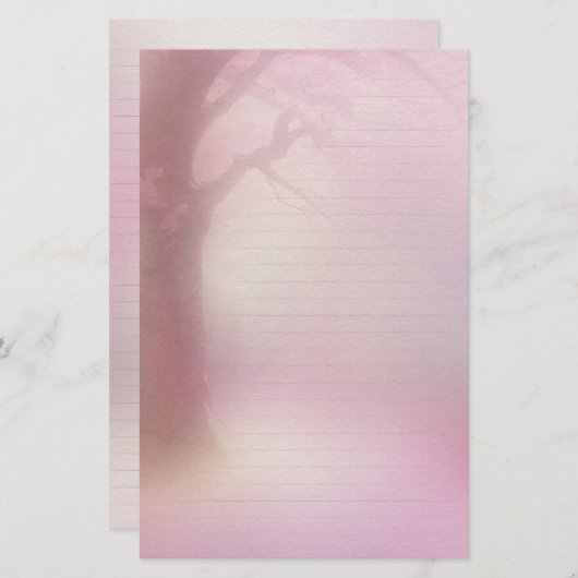 ピンクの筆記用紙 便箋 (正面/裏面)