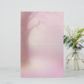 ピンクの筆記用紙 便箋 (スタンド正面)