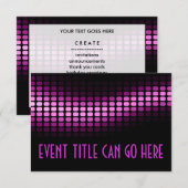 ピンクの筋 招待状 (正面/裏面)