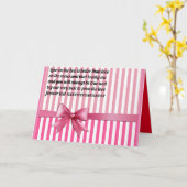 ピンクの箱にリボンが付いたロマンチックなメッセージ詩 カード (黄色い花)