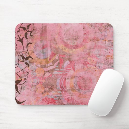 ピンクの粉 マウスパッド (マウス)