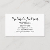 ピンクの粋な最小主義のモダンではっきりしたな名刺 名刺 (裏面)