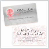 ピンクの糸反射編み物クロチェットギフトラベル