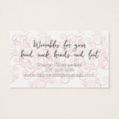 ピンクの糸反射編み物クロチェットギフトラベル (裏面)