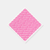 ピンクの紙のナプキンにハッピーマザーズデイホワイト スタンダードカクテルナプキン (角)