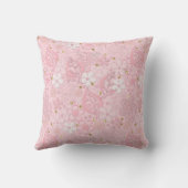 ピンクの紙の花 クッション (裏面)